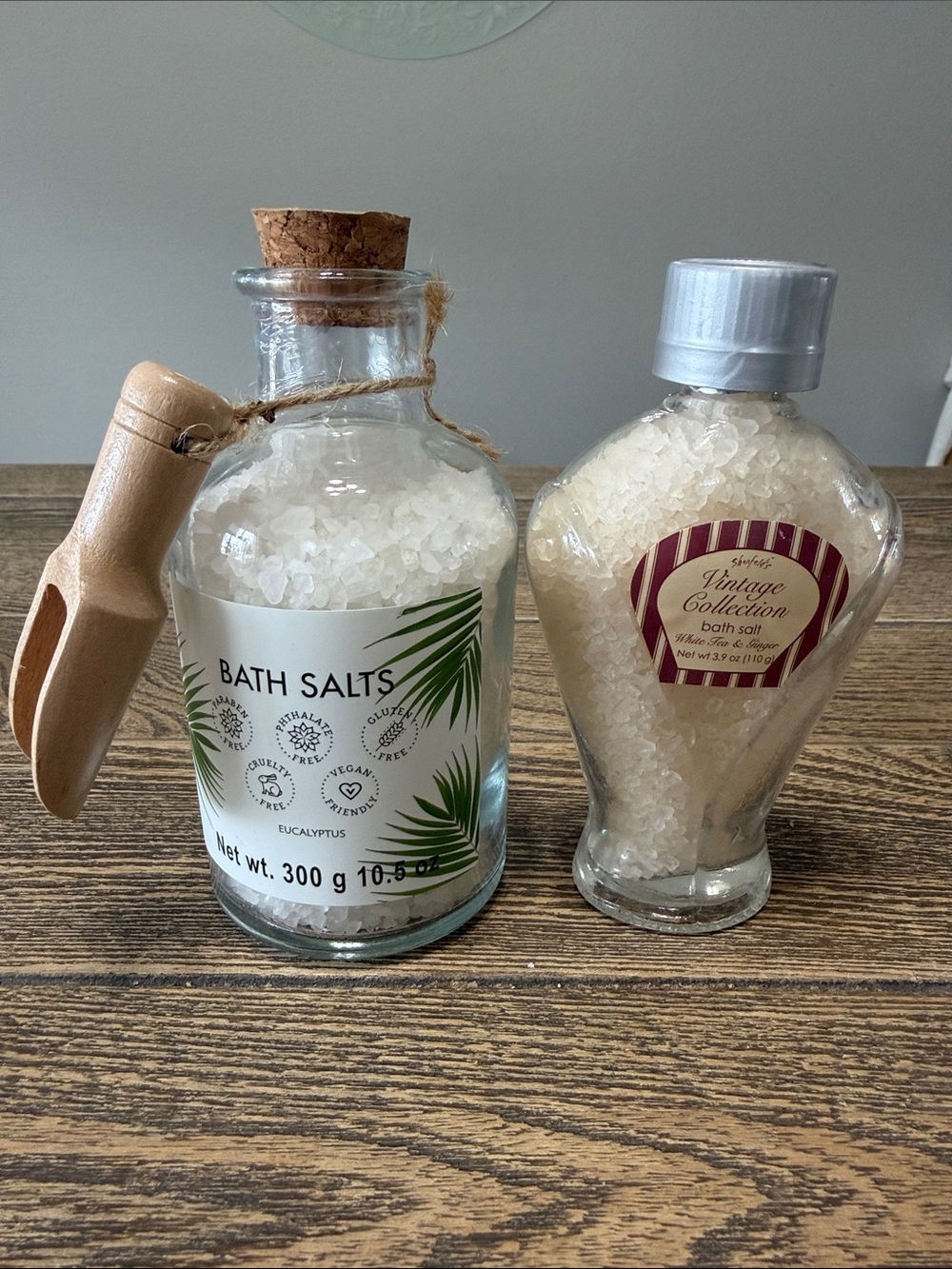 2 Bath Salts Set Eucalyptus & White Tea Ginger Luxurious